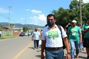 caminhada de apoio a Cleitinho