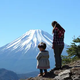 pai deixa filho de 7 anos sozinho no Monte Fuji